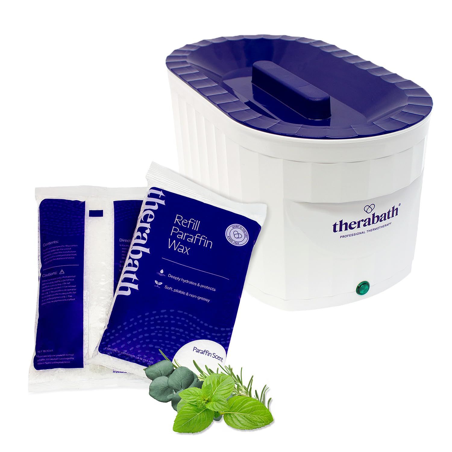 Therabath Professional Thermotherapy Paraffin Bath - Arthritis Treatment Relieves Muscle Stiffness - For Hands, Feet, Face and Body - 6 lbs Wintergreen