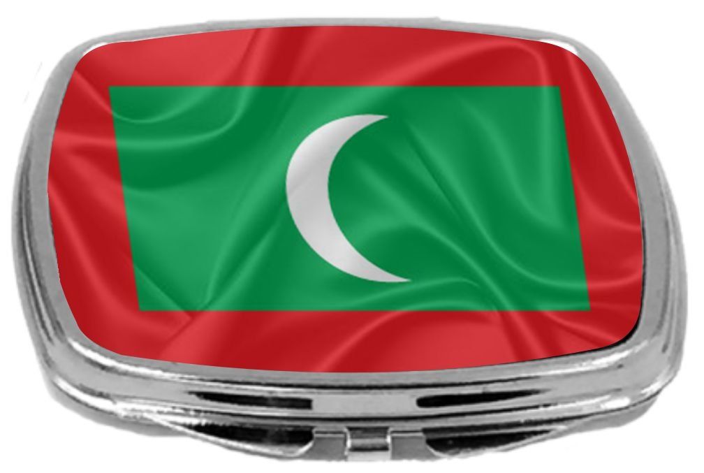 Rikki Knight Flag Design Compact Mirror, Maldives, 3 Ounce