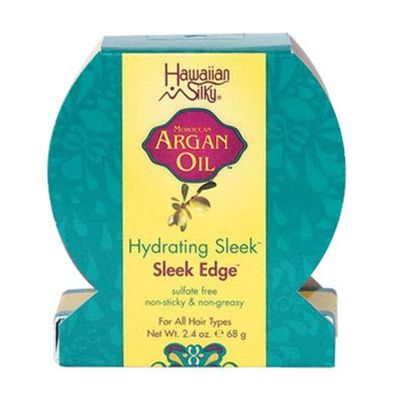 Hawaiian Silky Pure Argan Oil Enriched Pomade Edge Control Gel Scalp Repair 2.4oz - No Sulfate, Non-Sticky &amp; Non-Greasy Formula - All Hair types Men, Women &amp; Kids - Good On Color Treated Hair