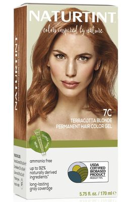 Naturtint 7C Terracotta Blonde Permanent Hair Color (Pack of 1), Ammonia Free, Vegan, Cruelty Free, up to 100% Gray Coverage, Long Lasting Results (Packaging may vary)