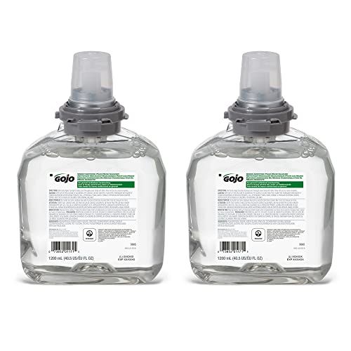GOJO Green Certified Foam Hand Cleaner, Fragrance Free, EcoLogo Certified, 1200 mL Hand Soap Refill TFX Touch-Free Dispenser (Pack of 2) - 5665-02