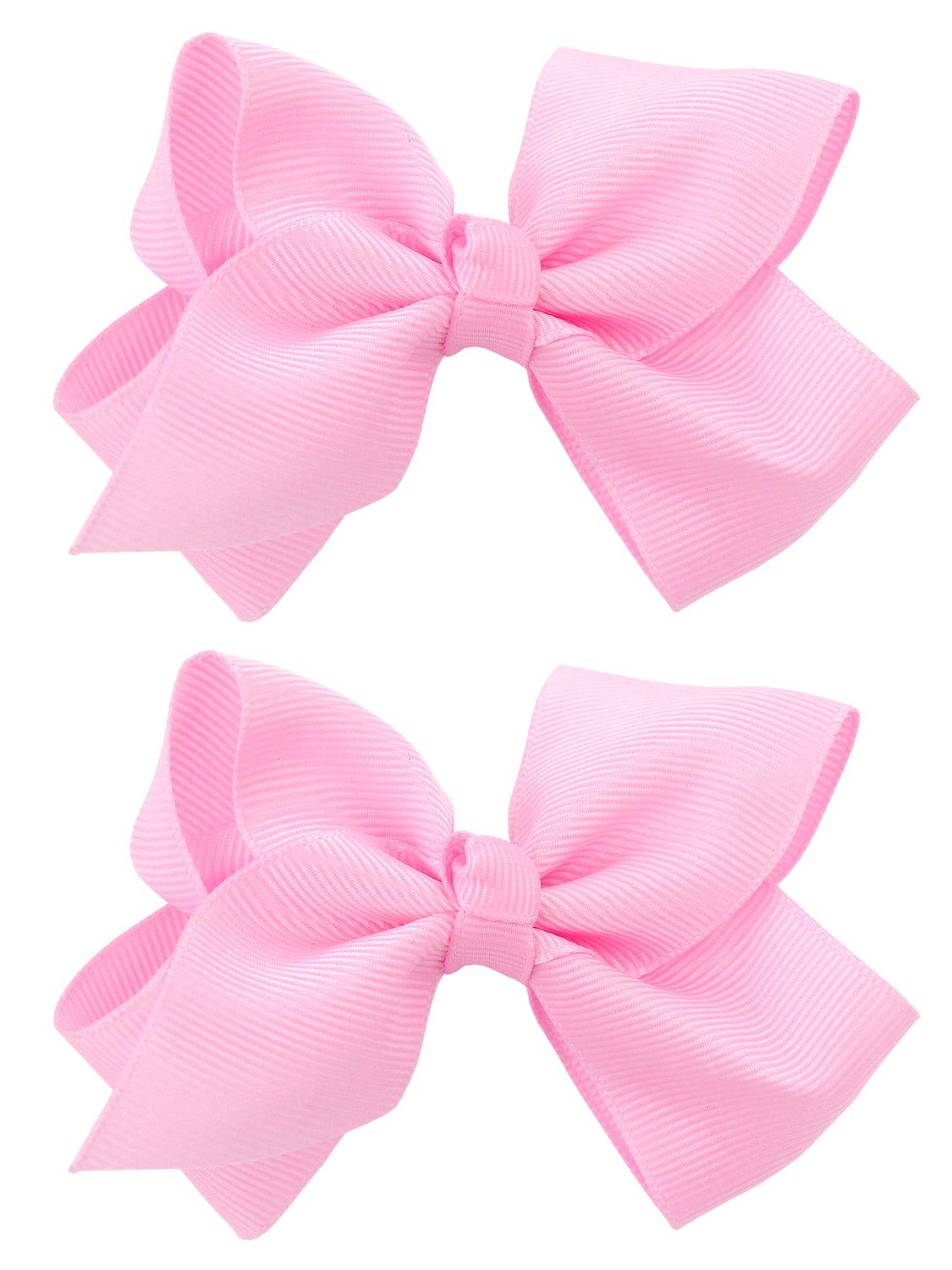 NYFASHION101 Toddlers&#39; Girls&#39; Smooth Grosgrain Ribbon Bow Alligator Clip, Light Pink