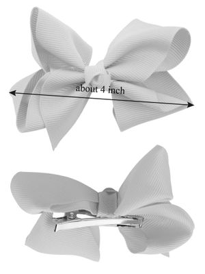 NYFASHION101 Toddlers' Girls' Smooth Grosgrain Ribbon Bow Alligator Clip, Light Pink