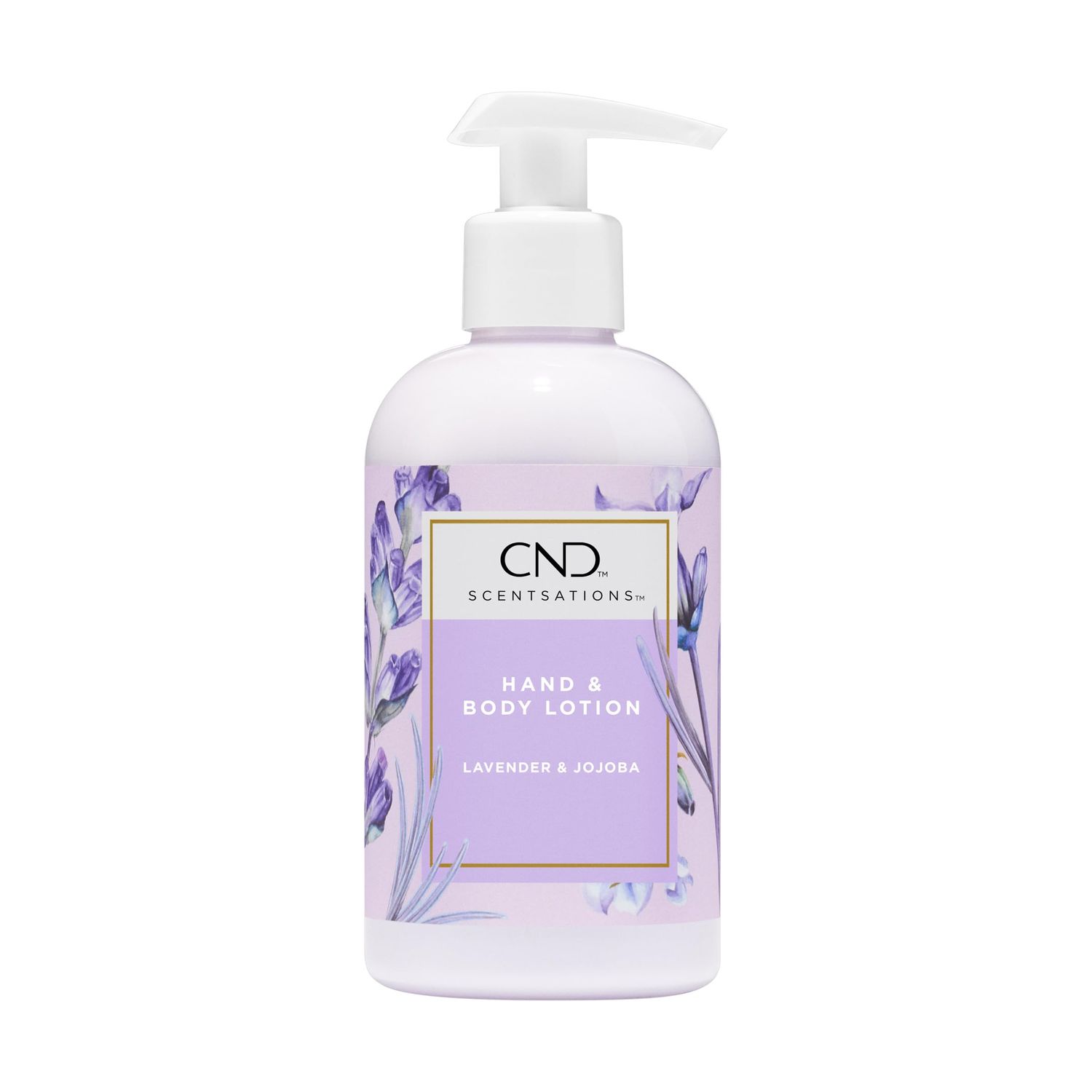 CND Scentsations Hand &amp; Body Lotion, Deep Moisturizing and Hydrating Formula for Dry Damaged Skin, Dermatologically Tested, Lavender &amp; Jojoba, 8.3 fl oz