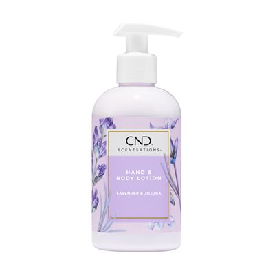 CND Scentsations Hand &amp; Body Lotion, Deep Moisturizing and Hydrating Formula for Dry Damaged Skin, Dermatologically Tested, Lavender &amp; Jojoba, 8.3 fl oz
