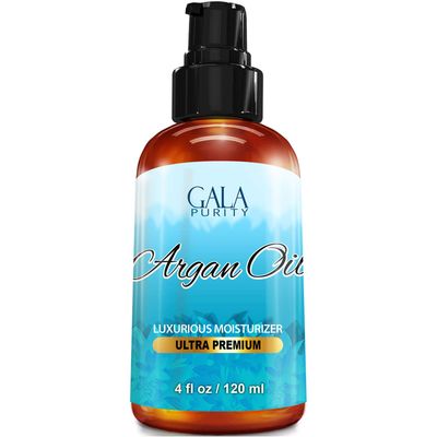 Gala Purity - Moroccan Argan Oil Cold Pressed, Unrefined &amp; Virgin 4 Oz - Best for Hair, Beauty &amp; Skin Care