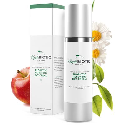 Apple Cider Vinegar Face Cream, Hydrating, Redness Relief Face Moisturizer Lotion For Dry, Oily, Sensitive Skin, Natural Green Tea, Chamomile, Raw ACV Anti-Aging Skincare