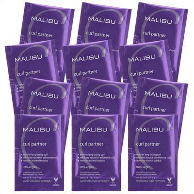 Malibu C Curl Partner Wellness Remedy (12 Packets) - Removes Mineral Build up for Healthier + Bouncier Curly Hair - Contains Gentle Antioxidants for Curly Hair Care