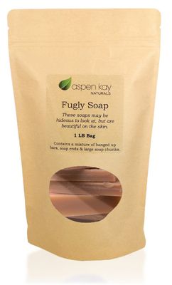Aspen Kay Naturals - 1 Pound Bag of Fugly Soap, a Mixture of Banged Up Bars, Soap Ends &amp; Soap Chunks. Natural &amp; Organic Soap. (Turmeric)