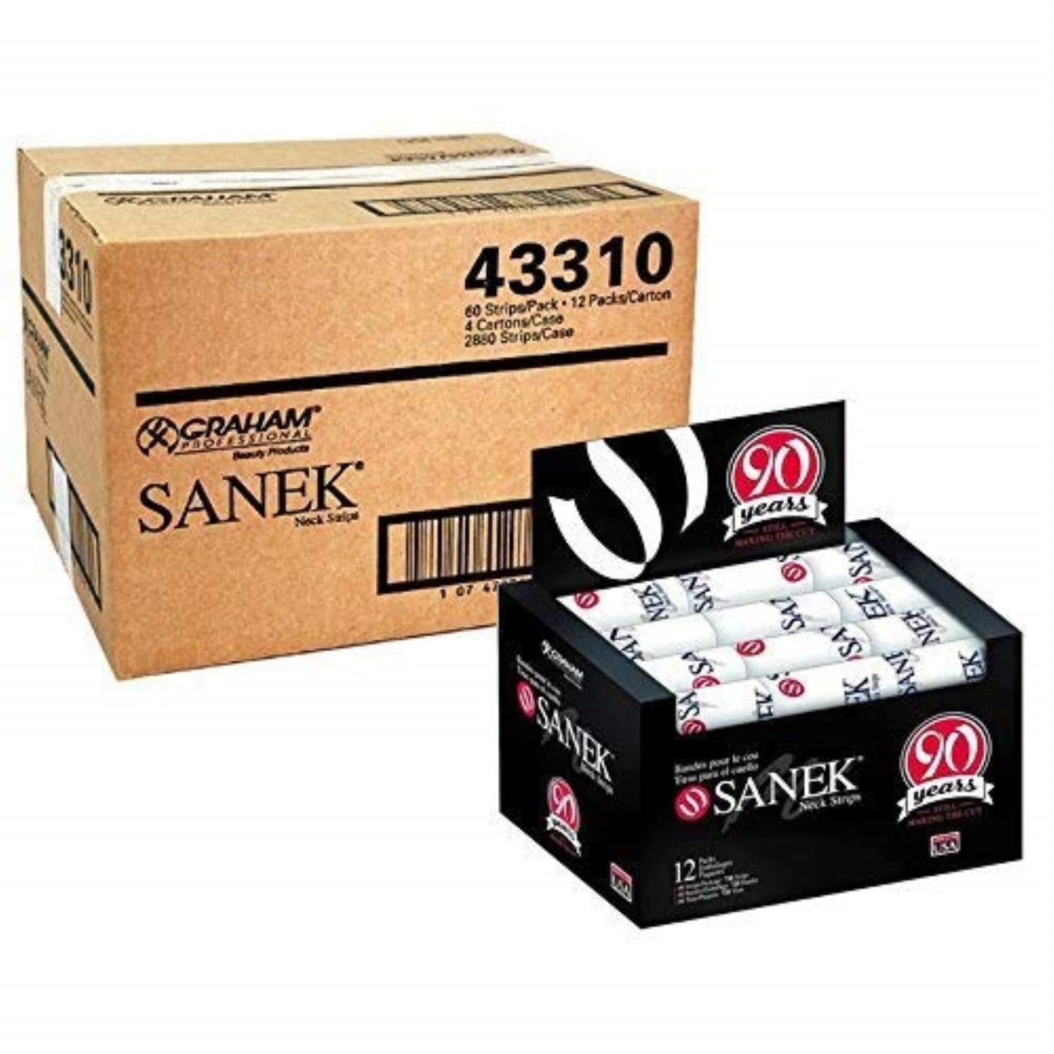 Sanek Neck Strips Master Case of 4 Cartons - 2880 Strips , 4 Count (Pack of 1)
