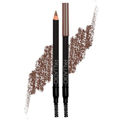 Palladio Brow Pencil &amp; Brush for Eyebrows, Dark Brown