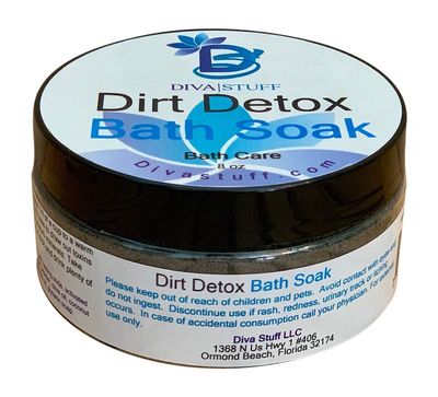 Dirt Detox Bath Soak with Charcoal, Bentonite Clay, Ginger &amp; Sea Salt, by Diva Stuff