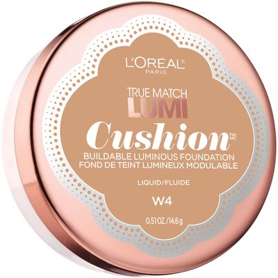 L&#39;Oral Paris True Match Lumi Cushion Foundation, W4 Natural Beige, 0.51 oz.