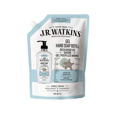 Hand Soap, Gel, 34 fl oz, Ocean Breeze, Refill Pouch Ocean Breeze