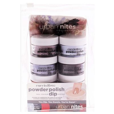 Cuccio Colour Powder Polish Nail Color Dip System - Fast, Easy And Odorless Application - Durable, Vibrant Color - Light And Natural Results - No Led/Uv Light Required - Urdan Nights Collection - 8 Pc