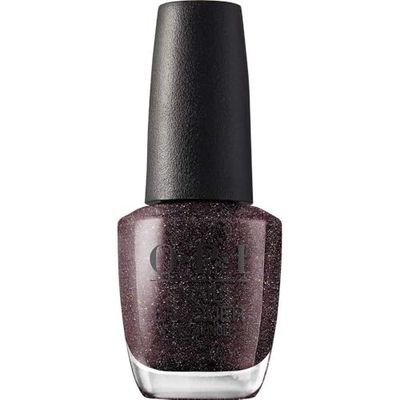 OPI Nail Lacquer My Private Jet | Opaque Dark Black Shimmer Chip Resistant Nail Polish | Vegan, Fast Drying, Streak Free