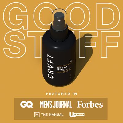 CRVFT Sea Salt Spray 6oz | Light Hold/Natural Finish | Add Volume &amp; Texture | Ideal for All Hair Types &amp; Lengths | Men's Texturizing Surf Spray | Made in the USA | Paraben &amp; Sulfate Free [Scented]