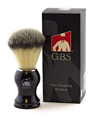 G.B.S Mens Grooming Kit, Scalp Shampoo Brush, Shower Gel, natural shaving soap, Synthetic Shaving Brush, Blade Compatible Razor with Case, Aftershave Balm Hair Wax Gel
