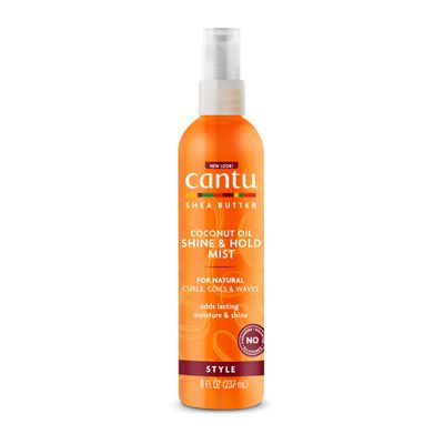 Cantu Coconut Oil Shine &amp; Hold Mist with Shea Butter for Natural Hair, 8 fl oz