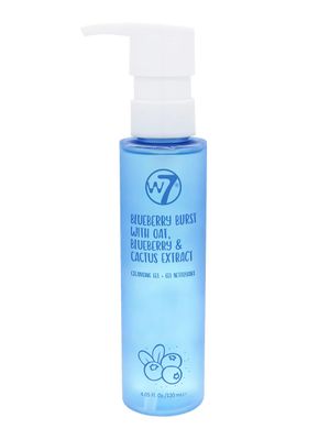 W7 Blueberry Burst Cleansing Gel - Blueberry, Cactus and Oat Extract - Remove Makeup &amp; Cleanse Skin
