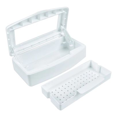 YoleShy Professional Plastic Sterilizing Tray,Clean Sterilizer Box Storage Organizer for Nail,Tweezers,Hair Salon,Spa &amp; Cutter Manicure Equipment-Nail Art Tool