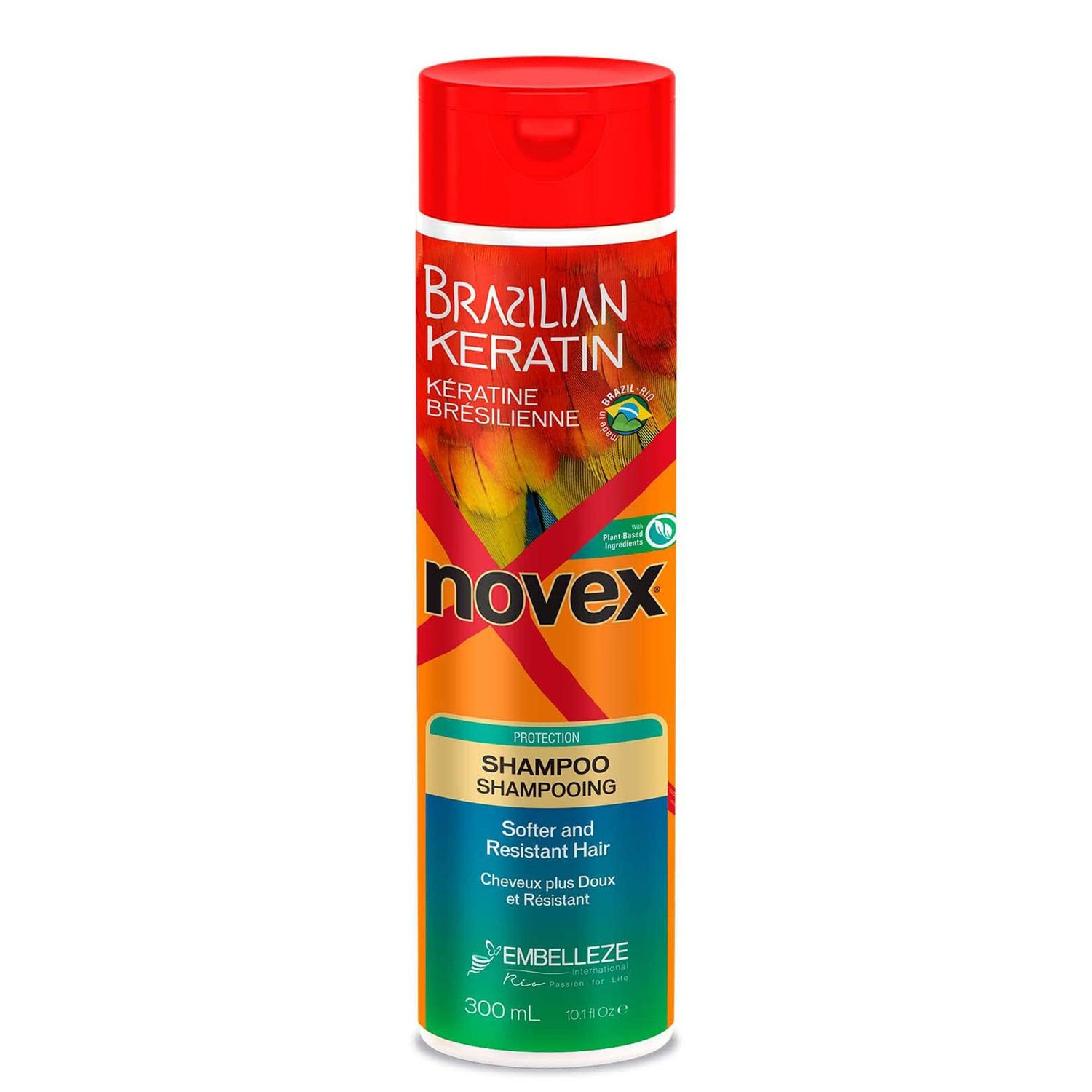 NOVEX Brazilian Keratin Shampoo, White, 10 Ounce
