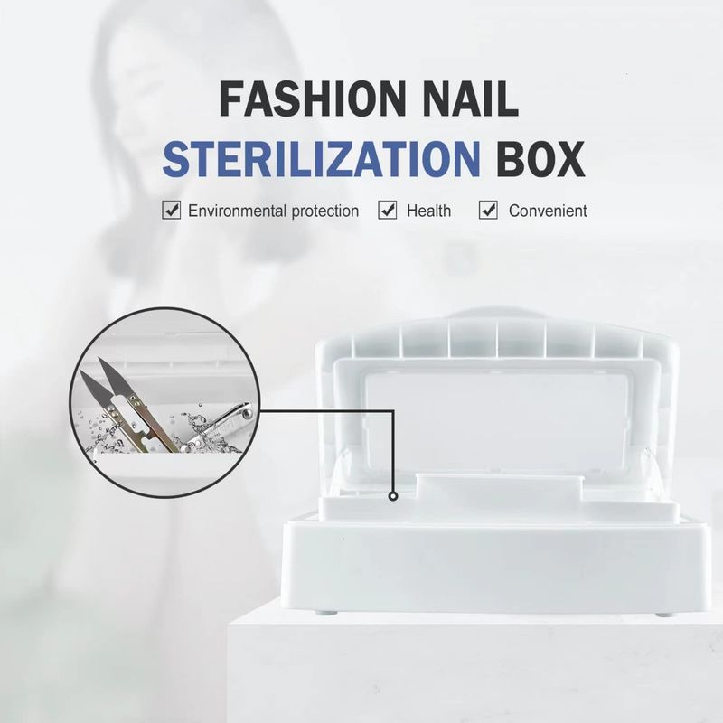 YoleShy Professional Plastic Sterilizing Tray,Clean Sterilizer Box Storage Organizer for Nail,Tweezers,Hair Salon,Spa &amp; Cutter Manicure Equipment-Nail Art Tool