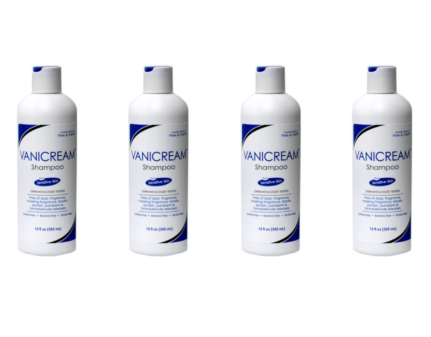 Free &amp; Clear Shampoo 12 oz (Pack of 4)