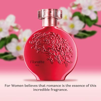 O Boticrio Floratta Red Eau de Toilette, Long-Lasting, Fresh Floral Fragrance Perfume for Women, 2.5 Ounce