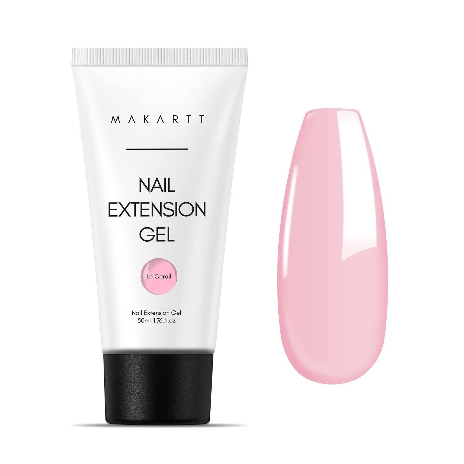 Makartt Poly Nail Gel: Natural Pink 50ML Gel Builder for Nail Extension Nail Strengthener Beauty Gift Trendy Nail Art Design for 3D Gel Nail Molder Salon Supplies Nail Art Easy DIY at Home