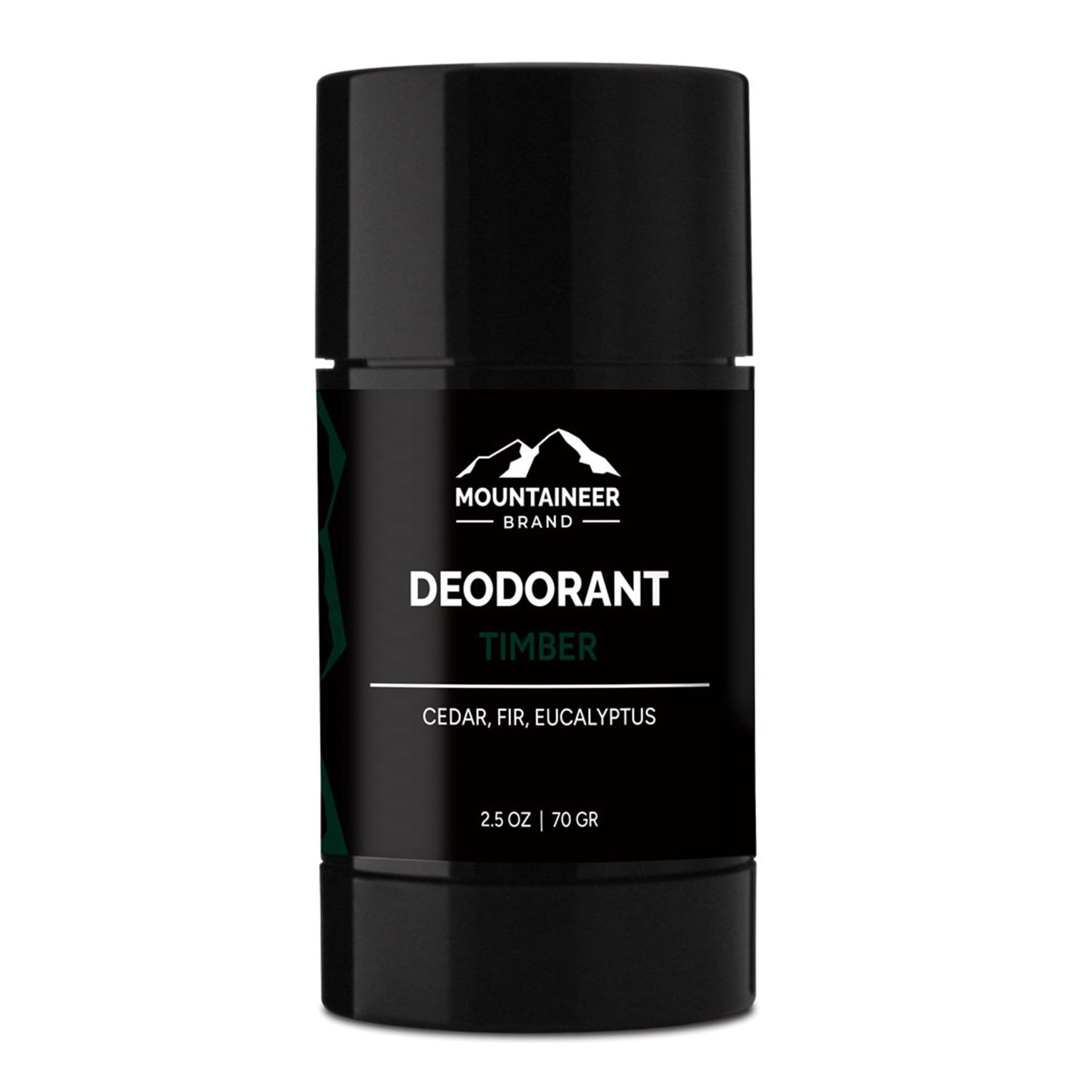 Mountaineer Brand All Natural Deodorant for Men and Women | Absorbent Arrowroot Powder and Dead Sea Salt | Sensitive Skin Odor Protection | Aluminum &amp; Baking Soda Free | Timber 2.5oz