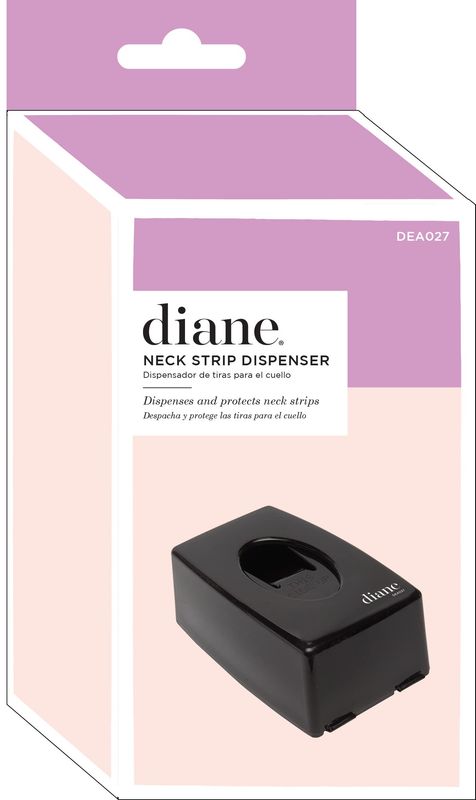 Diane Neck Strip Dispenser - Dispensing Container for Salon or Barber Shop - 5.9 x 3.6 x 2.4 - Black - DEA027