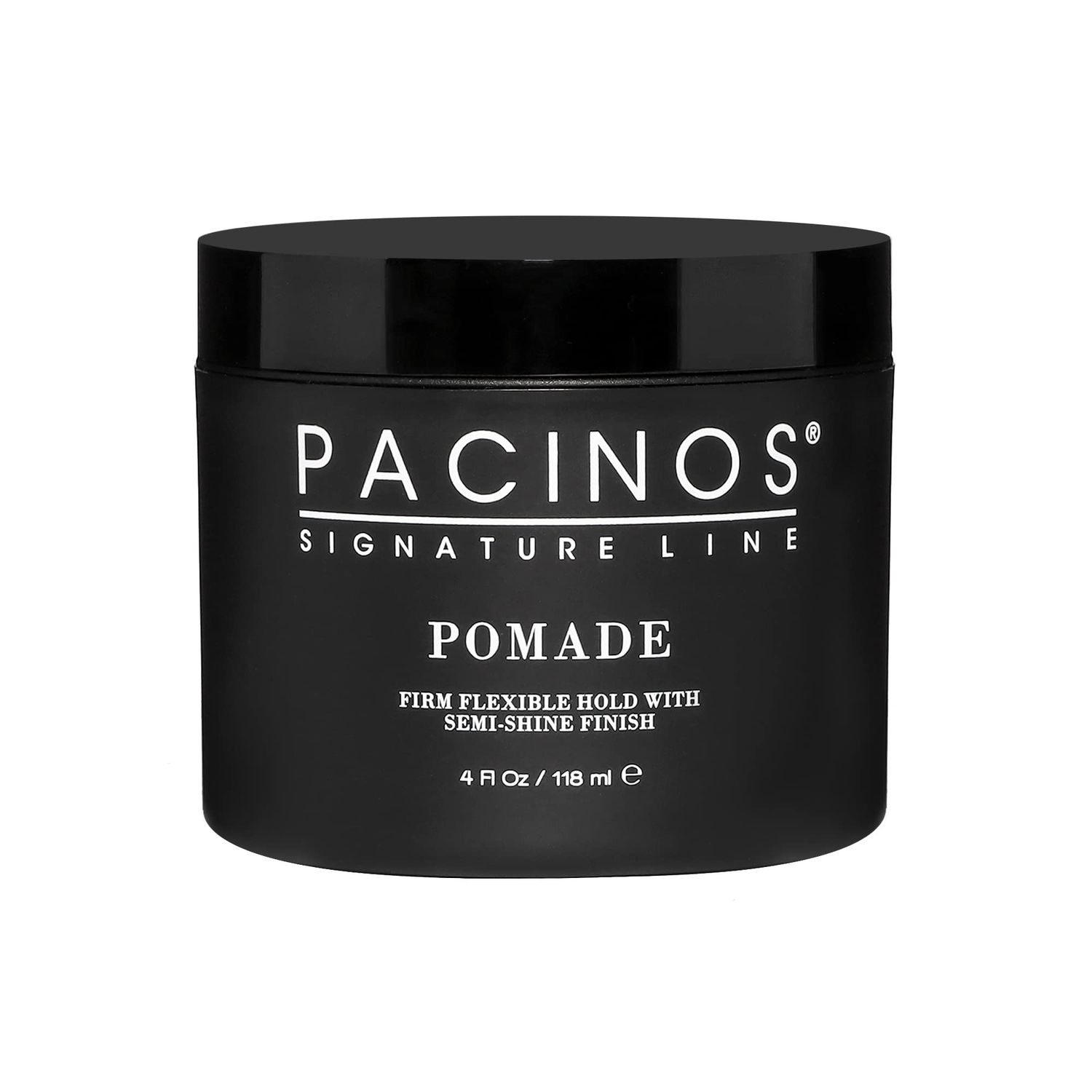 Pacinos Pomade - Flexible Hold, Frizz Control - High Shine Pomade for All Hair Types - 4oz