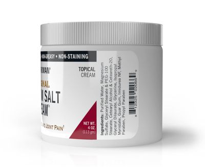 Kirkman - Epsom Salt Cream - 4oz Cream - Gluten Free - Casein Free