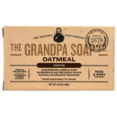 Grandpa&#39;s Old Fashioned Oatmeal Bar Soap for Face and Bath, 3.25 Ounce