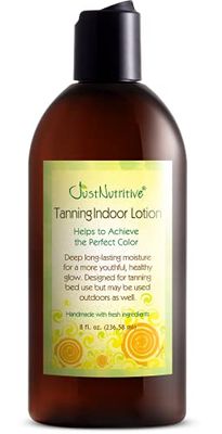 Indoor Tanning Lotion | Body Tanning Lotion | Natural Sun Tan Lotion | Moisturizer Tanning Lotion For Long-Lasting Tan | Just Nutritive | 8 Oz