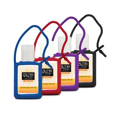 SPF 30 Sunscreen Multi-Pack by L&#39;AUTRE PEAU | Travel Size Sunscreen for Men, Women, and Kids | Non-Greasy Water Resistant | Tropical Scent | TSA Approved | (4 Pack Sunscreen With Travel Strap)