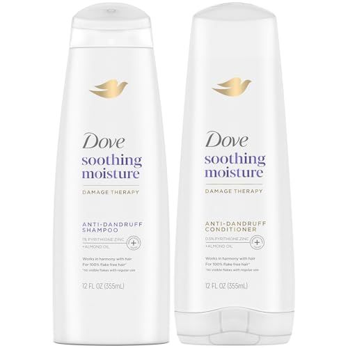 Dove Shampoo and Conditioner Set - DermaCare Scalp Hydrating Dandruff Shampoo for Women and Men, Dandruff Treatment for Itchy Scalp Relief with Pyrithione Zinc, 12 Oz (2 Piece Set)