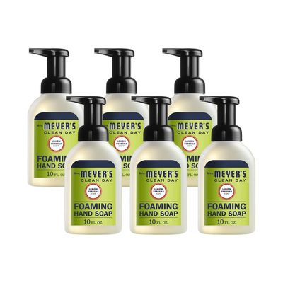 MRS. MEYER&#39;S CLEAN DAY Foaming Hand Soap, Lemon Verbena 10 Fl Oz (Pack of 6)