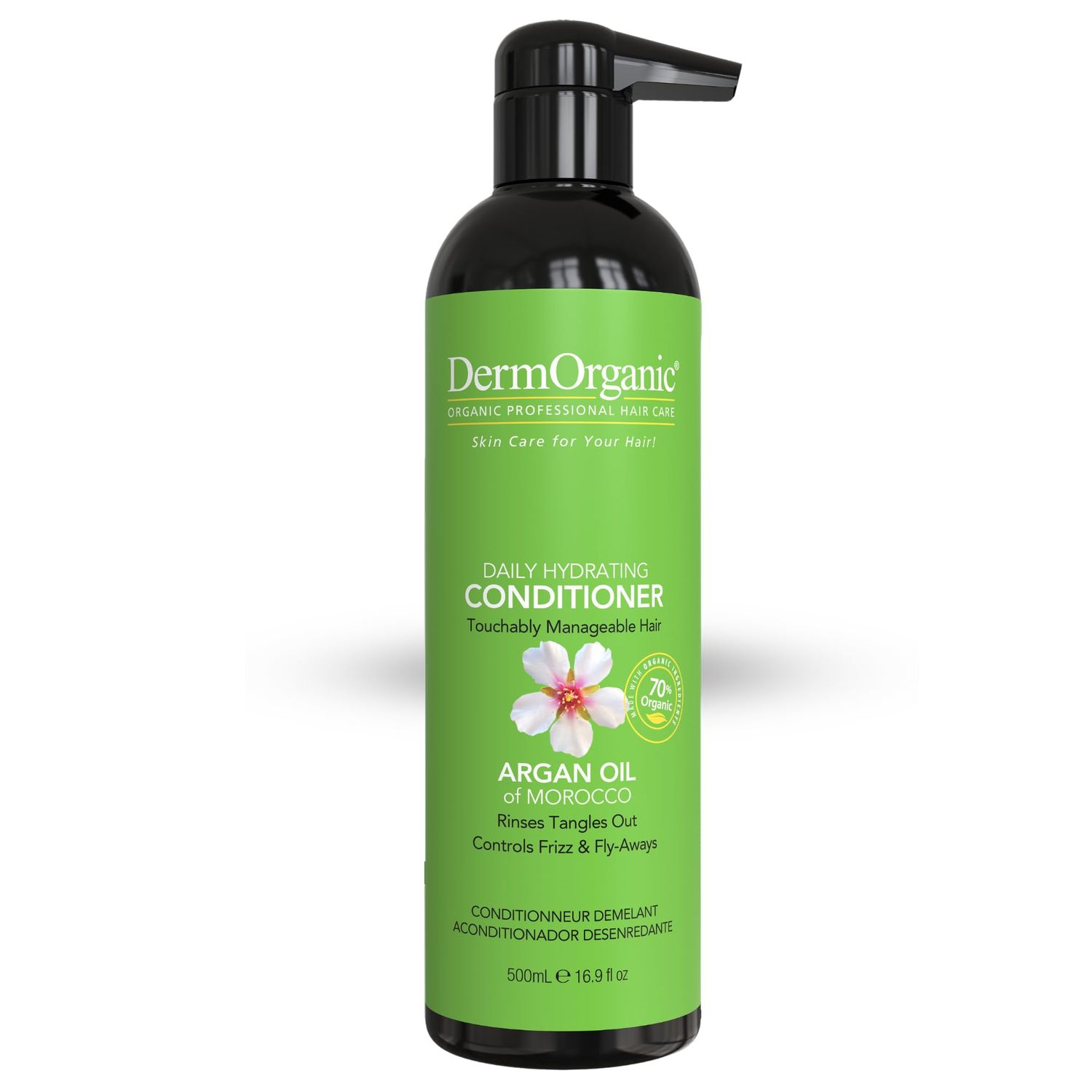 DermOrganic Argan Oil Daily Hydrating Hair Care-Sulfate Free &amp; Color Safe-CONDITIONER 16.9 oz