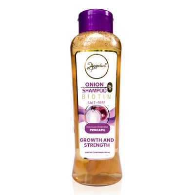 ANYELUZ Onion Shampoo, Cleanses and Reduces Oiliness, Provides Shine and Ideal for all Hair Types, Contains Natural Extracts, Salt and Paraben Free