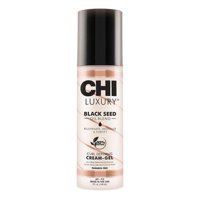 CHI Luxury Black Seed Oil Curl Defining Cream Gel, Defines Curl, Controls Frizz &amp; Strengthens Hair For Shine, Sulfate, Paraben &amp; Gluten-Free, 5 Oz