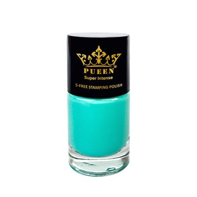 PUEEN Super Intense Nail Polish for Nail Stamping Big 5-Free Formula Nail Color Lacquer (813 - Mermaid Green)-BH000517