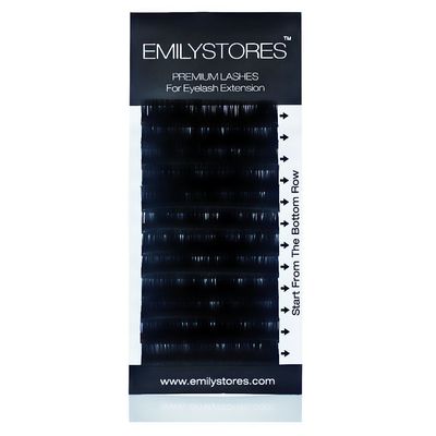 DESIRES LASHES By EMILYSTORES Ellipse 0.20mm Thickness B Curl Length 11mm Flat Shaped Volume Eyelash Extensions Single Size In One Tray Silk Mink Fake Eye Lashes