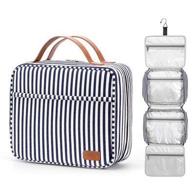 Bosidu Hanging Travel Toiletry Bag,Large Capacity Cosmetic Travel Toiletry Organizer for Women with 4 Compartments &amp; 1 Sturdy Hook,Perfect for Travel/Daily Use/Valentines&#39; Day