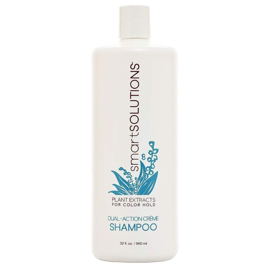 smartSOLUTIONS Dual-Action Creme Shampoo | Sulfate, Paraben &amp; Sodium Chloride Free | Color Safe &amp; Chemically Treated Hair Safe (32 fl oz)