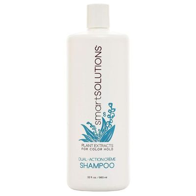 smartSOLUTIONS Dual-Action Creme Shampoo | Sulfate, Paraben &amp; Sodium Chloride Free | Color Safe &amp; Chemically Treated Hair Safe (32 fl oz)