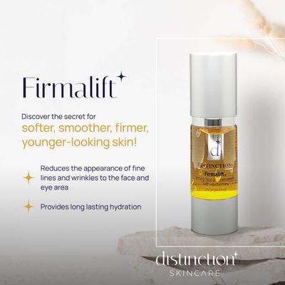Distinction Firmalift Firming Face &amp; Eye Serum - Anti Aging Serum Lotion Cream and Moisturizer | Helps Reduce the Appearance of Fine Lines and Wrinkles, Soothes (1 Fl Oz, 2 Pack)