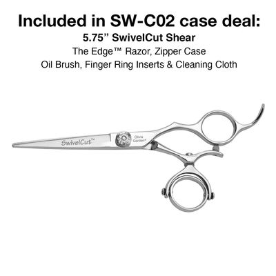 Olivia Garden SwivelCut Professional Hairdressing Shears Intro Case Deal (5.75")