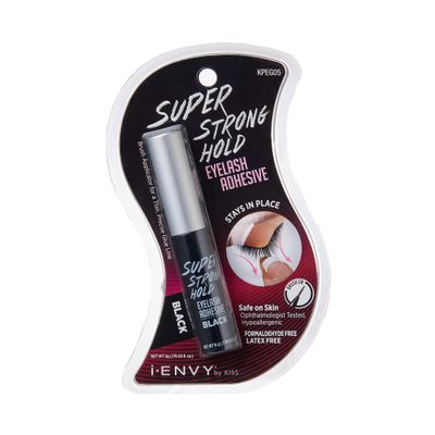 i-Envy by Kiss Super Strong Eyelash Adhesive Black (KPEG05) &amp; Clear (KPEG06) Combo Pack Brush On Latex Free